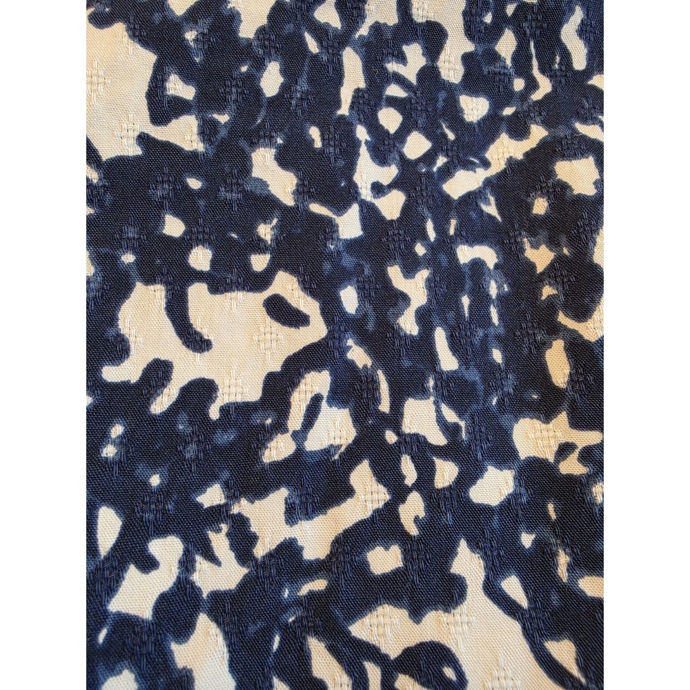 Evereve Shay Dress Womens Size Small Navy Blue &White Pockets V-Neck Puff Sleeve - Picture 8 of 11